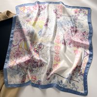 Women's Elegant Simple Style Color Block Polyester Printing Silk Scarf sku image 52