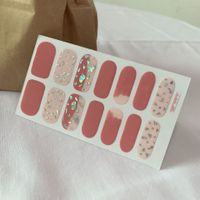 Cute Simple Style Korean Style Solid Color Stickers Nail Patches 1 Set sku image 4