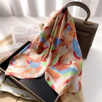 Women's Elegant Simple Style Color Block Polyester Printing Silk Scarf sku image 3