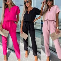 Women's Street Novelty Solid Color Ankle-length Pocket Patchwork Jumpsuits main image 1