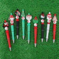 1 Piece Santa Claus Learning Daily Christmas Plastic Silica Gel Cute Ballpoint Pen main image 1