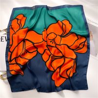 Women's Elegant Simple Style Color Block Polyester Printing Silk Scarf sku image 6