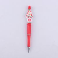1 Piece Santa Claus Learning Daily Christmas Plastic Silica Gel Cute Ballpoint Pen sku image 6