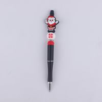 1 Piece Santa Claus Learning Daily Christmas Plastic Silica Gel Cute Ballpoint Pen sku image 10