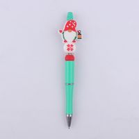 1 Piece Santa Claus Learning Daily Christmas Plastic Silica Gel Cute Ballpoint Pen sku image 1