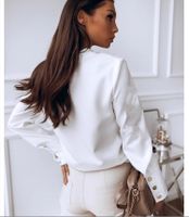 Women's Blouse Long Sleeve Blouses Casual Business Solid Color main image 3