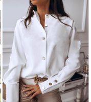 Women's Blouse Long Sleeve Blouses Casual Business Solid Color main image 4