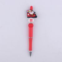 1 Piece Santa Claus Learning Daily Christmas Plastic Silica Gel Cute Ballpoint Pen sku image 3
