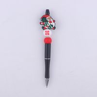 1 Piece Santa Claus Learning Daily Christmas Plastic Silica Gel Cute Ballpoint Pen sku image 2