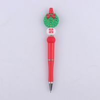 1 Piece Santa Claus Learning Daily Christmas Plastic Silica Gel Cute Ballpoint Pen sku image 8