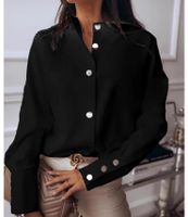 Women's Blouse Long Sleeve Blouses Casual Business Solid Color main image 2