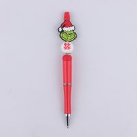 1 Piece Santa Claus Learning Daily Christmas Plastic Silica Gel Cute Ballpoint Pen sku image 9
