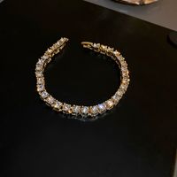 Elegant Glam Square Metal Inlay Artificial Gemstones Women's Bracelets Bangle sku image 3