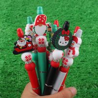 1 Piece Santa Claus Learning Daily Christmas Plastic Silica Gel Cute Ballpoint Pen main image 5