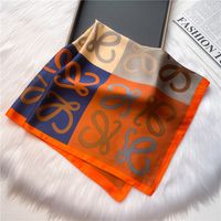 Women's Elegant Simple Style Color Block Polyester Printing Silk Scarf main image 1
