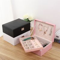 Elegant Simple Style Classic Style Solid Color Pu Leather Jewelry Boxes main image 1