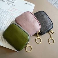 Women's Solid Color Leather Zipper Wallets main image 5