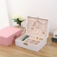 Elegant Simple Style Classic Style Solid Color Pu Leather Jewelry Boxes main image 5