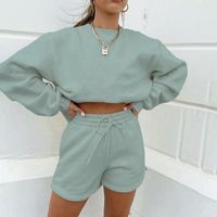 Women's Casual Solid Color Polyester Shorts Sets main image 2