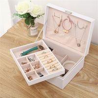 Elegant Simple Style Classic Style Solid Color Pu Leather Jewelry Boxes main image 3