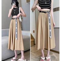 Women's Weekend Daily Casual Simple Style Simple Solid Color Calf-length Pocket Belt Casual Pants main image 7