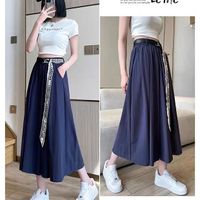 Women's Weekend Daily Casual Simple Style Simple Solid Color Calf-length Pocket Belt Casual Pants main image 6