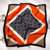 Women's Elegant Simple Style Color Block Polyester Printing Silk Scarf sku image 5
