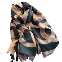 Frau Retro Einfacher Stil Geometrisch Polyester Schal main image 4