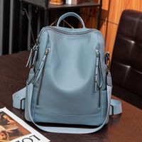 Waterproof Anti-theft Solid Color Casual Daily Street Women's Backpack main image 1
