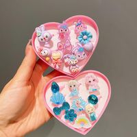 Cartoon Style Rabbit Heart Shape Plastic Resin Girl's Rings main image 3