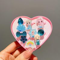 Cartoon Style Rabbit Heart Shape Plastic Resin Girl's Rings sku image 2
