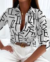 Women's Blouse Long Sleeve Blouses Printing Casual Letter main image 3