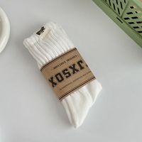 Unisex Sports Solid Color Cotton Crew Socks A Pair sku image 3