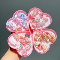 Cartoon Style Rabbit Heart Shape Plastic Resin Girl's Rings main image 1