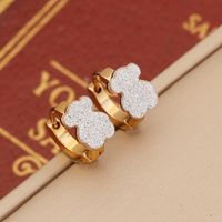 Fashion Star Crown Stainless Steel Plating Earrings 1 Pair main image 4