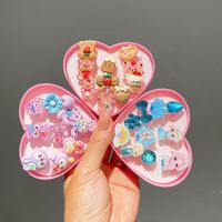 Cartoon Style Rabbit Heart Shape Plastic Resin Girl's Rings main image 5