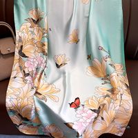 Women's Elegant Flower Polyester Silk Scarves sku image 3