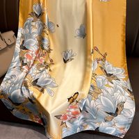 Women's Elegant Flower Polyester Silk Scarves sku image 2