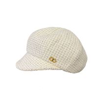 Women's Cute Sweet Simple Style Plaid Curved Eaves Beret Hat main image 5