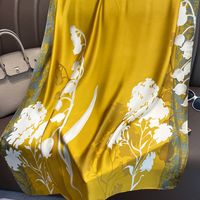 Women's Elegant Flower Polyester Silk Scarves sku image 1