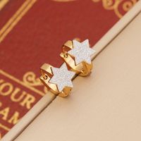 Fashion Star Crown Stainless Steel Plating Earrings 1 Pair main image 3