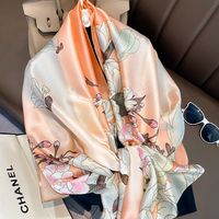 Women's Elegant Flower Polyester Silk Scarves main image 1
