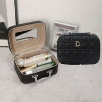 Classic Style Solid Color Pu Leather Square Makeup Bags sku image 5