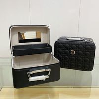 Classic Style Solid Color Pu Leather Square Makeup Bags sku image 9