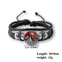 1 Piece Fashion Anime Pu Leather Drawstring Glass Unisex Bracelets main image 6