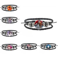 1 Piece Fashion Anime Pu Leather Drawstring Glass Unisex Bracelets main image 1