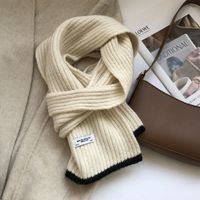 Unisex Simple Style Solid Color Knit Scarf sku image 7
