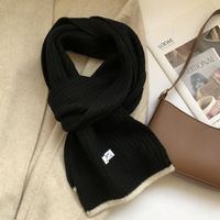 Unisex Simple Style Solid Color Knit Scarf sku image 4
