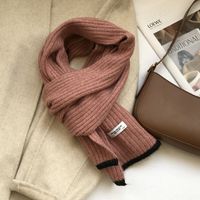 Unisex Simple Style Solid Color Knit Scarf sku image 5