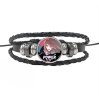 1 Pieza Moda Animado Cuero Sintético Cordón Vidrio Unisexo Pulsera sku image 17